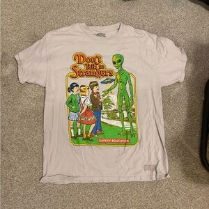 Funny Spooky Safety Alien T-Shirt - White